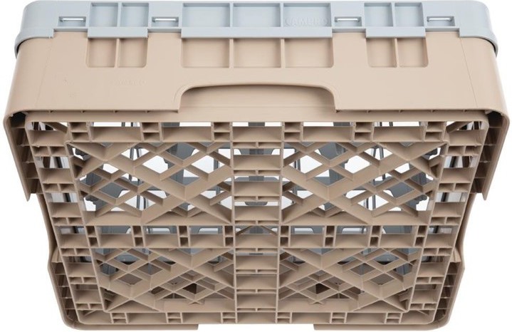  Cambro Casier &agrave; verres 25 compartiments Camrack beige hauteur max 92mm 