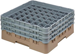  Cambro Casier &agrave; verres 49 compartiments Camrack beige hauteur max 174mm 